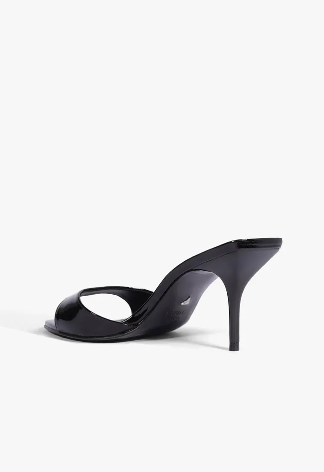 Schutz Shoes Mules Women Elodie Patent Leather Sandal Black