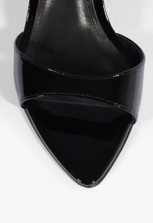 Schutz Shoes Mules Women Elodie Patent Leather Sandal Black