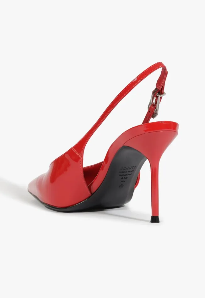 Schutz Shoes Women Alicia Sling Pump Scarlet