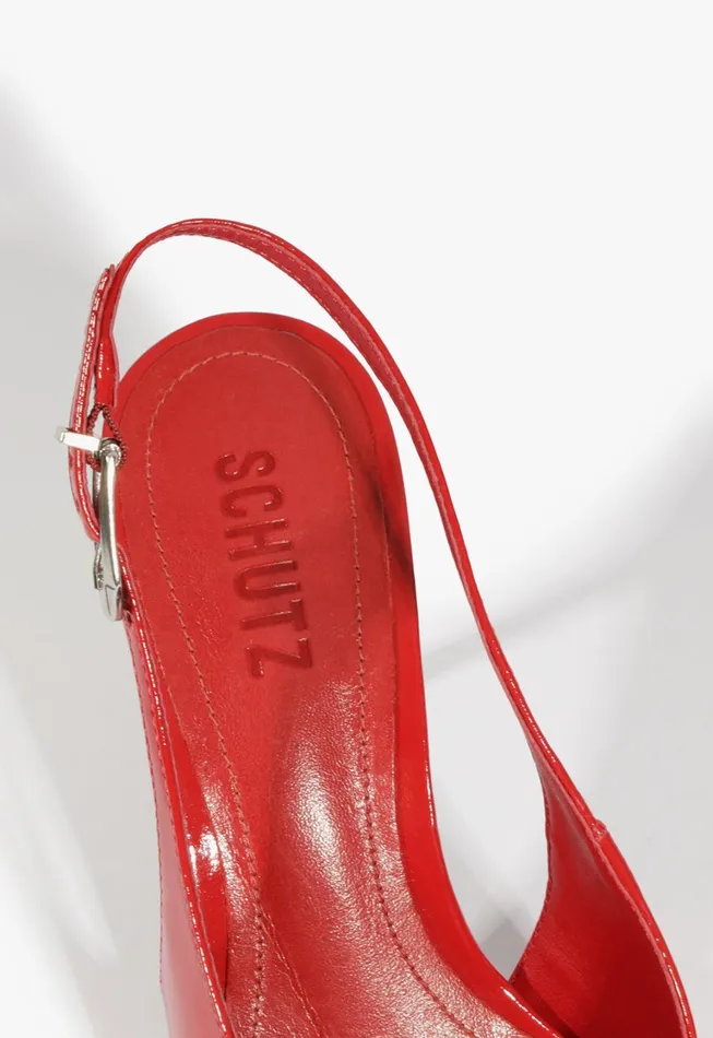 Schutz Shoes Women Alicia Sling Pump Scarlet