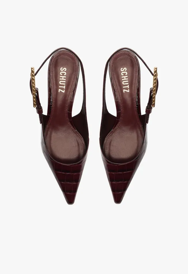 Schutz Shoes Women Ciara Mid Pump Cherry Wine
