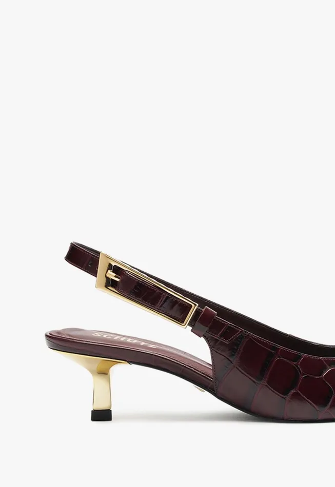 Schutz Shoes Women Ciara Mid Pump Cherry Wine