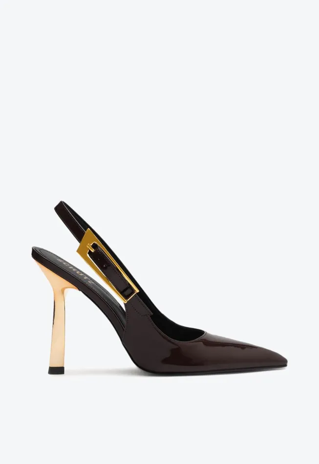 Schutz Shoes Women Ciara Patent Leather Pump Brown