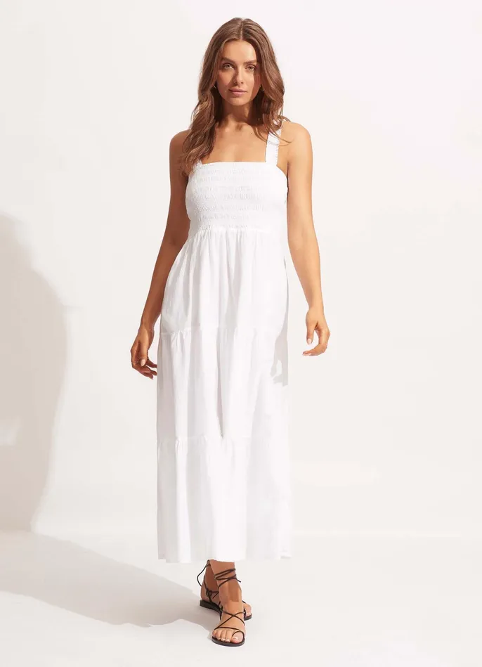 Seafolly Beach House Dress 8211 White Women Beach Dresses