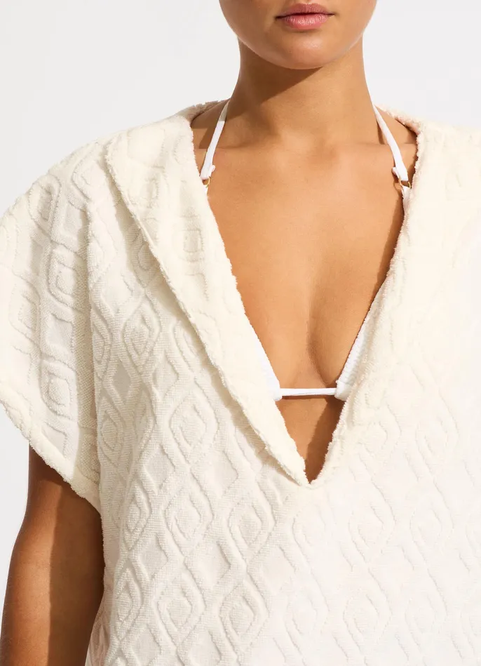 Seafolly Birds Of Paradise Towel Poncho 8211 Latte Women Beach Towels Seafolly Birds Of Paradise Towel Poncho 8211 Latte Women Beach Towels