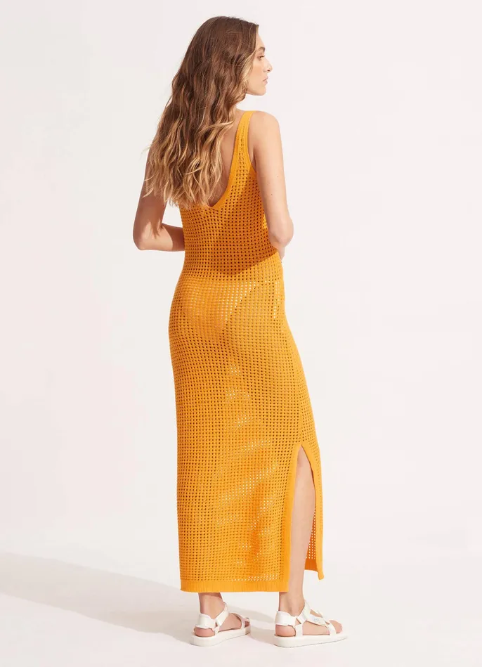 Seafolly Byron Knit Dress 8211 Rockmelon Women Beach Dresses