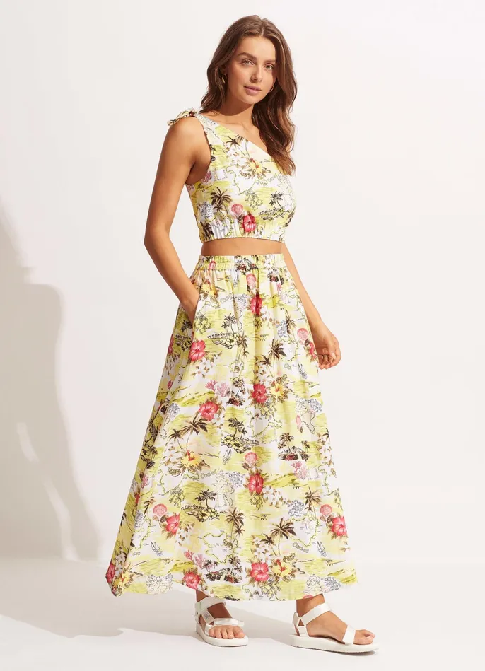 Seafolly Coast To Coast Skirt 8211 Wild Lime Women Skirts and Sarongs