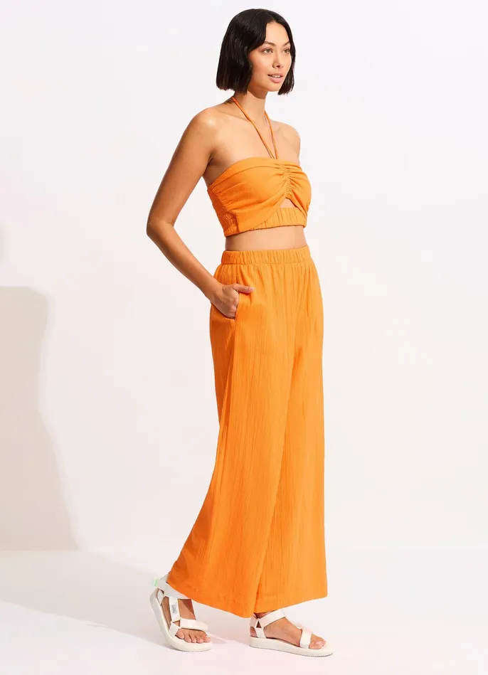 Seafolly Crinkle Crop Top 8211 Mandarin Women Tops
