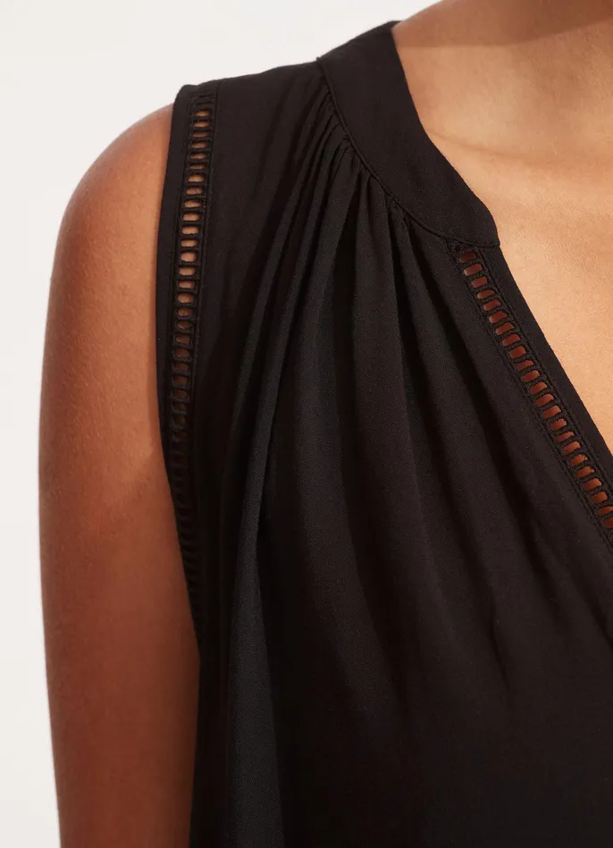 Seafolly Ladder Detail Dress 8211 Black Women Beach Dresses