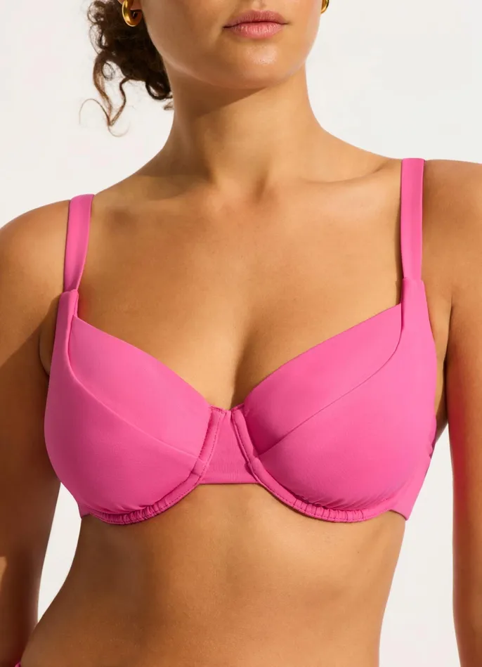 Seafolly Seafolly Collective DD Cup Underwire Bikini Top 8211 Hot Pink Women Underwire Seafolly Seafolly Collective DD Cup Underwire Bikini Top 8211 Hot Pink Women Underwire