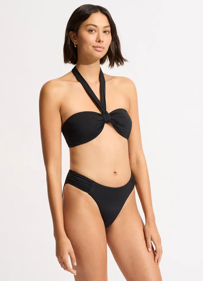 Seafolly Seafolly Collective Sash Tie Front Bandeau Bikini Top 8211 Black Women Bandeau Seafolly Seafolly Collective Sash Tie Front Bandeau Bikini Top 8211 Black Women Bandeau
