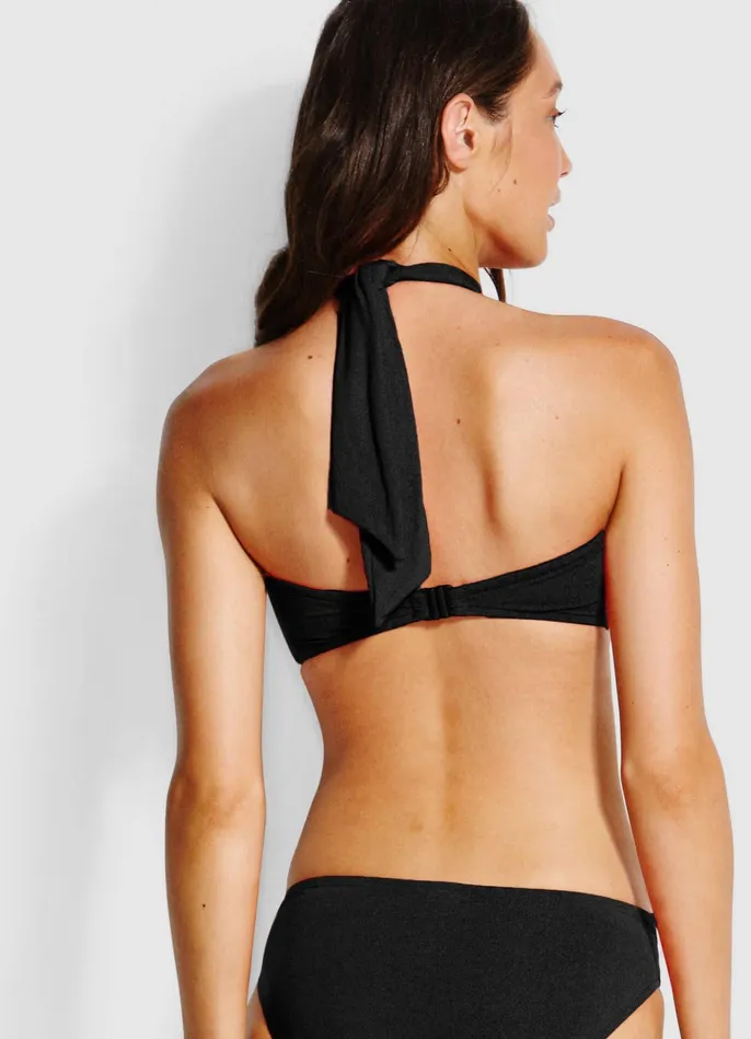 Seafolly Seafolly Halter Bandeau Bikini Top 8211 Black Women Bandeau