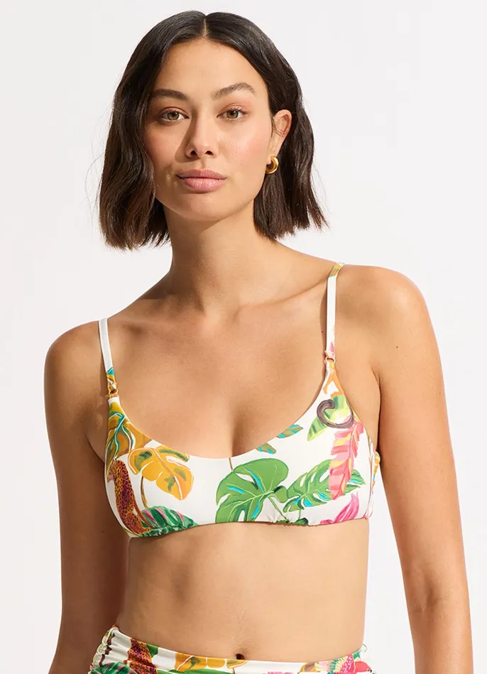Seafolly Tropica Bralette Bikini Top 8211 Ecru Women Bralette