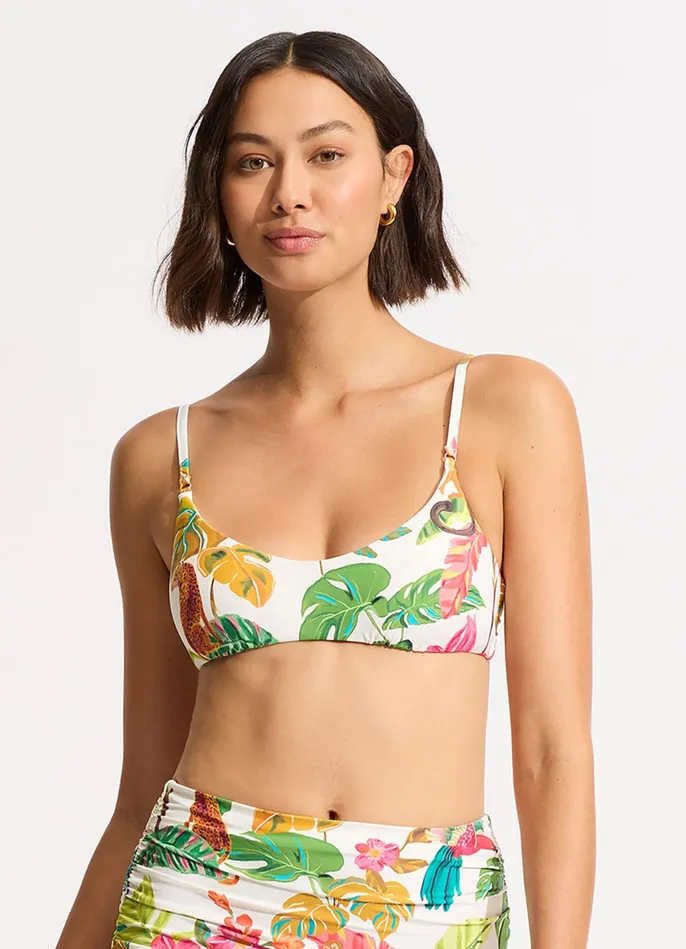Seafolly Tropica Bralette Bikini Top 8211 Ecru Women Bralette