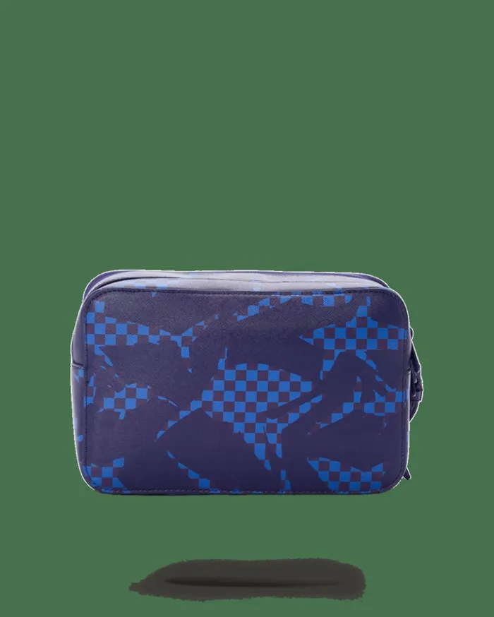 SHARK CHECK BLUE TOILETRY Bags SPRAYGROUND