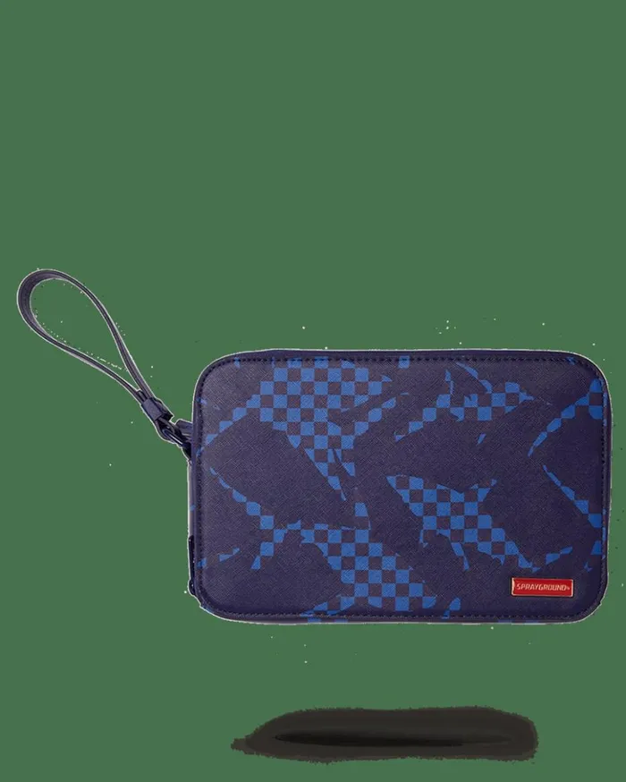 SHARK CHECK BLUE TOILETRY Bags SPRAYGROUND
