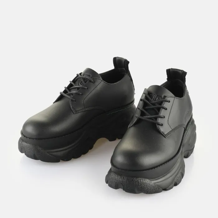 Shift08M990 8211 Vegan Corn Based Nappa 8211 Black Black Buffalo Lace Up Shoes Shift08M990 8211 Vegan Corn Based Nappa 8211 Black Black Buffalo Lace Up Shoes