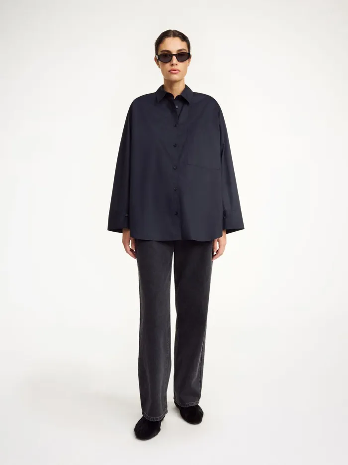 Shirts Women By Malene Birger Derris Organic Cotton Shirt Black