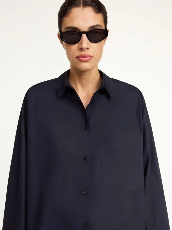 Shirts Women By Malene Birger Derris Organic Cotton Shirt Black