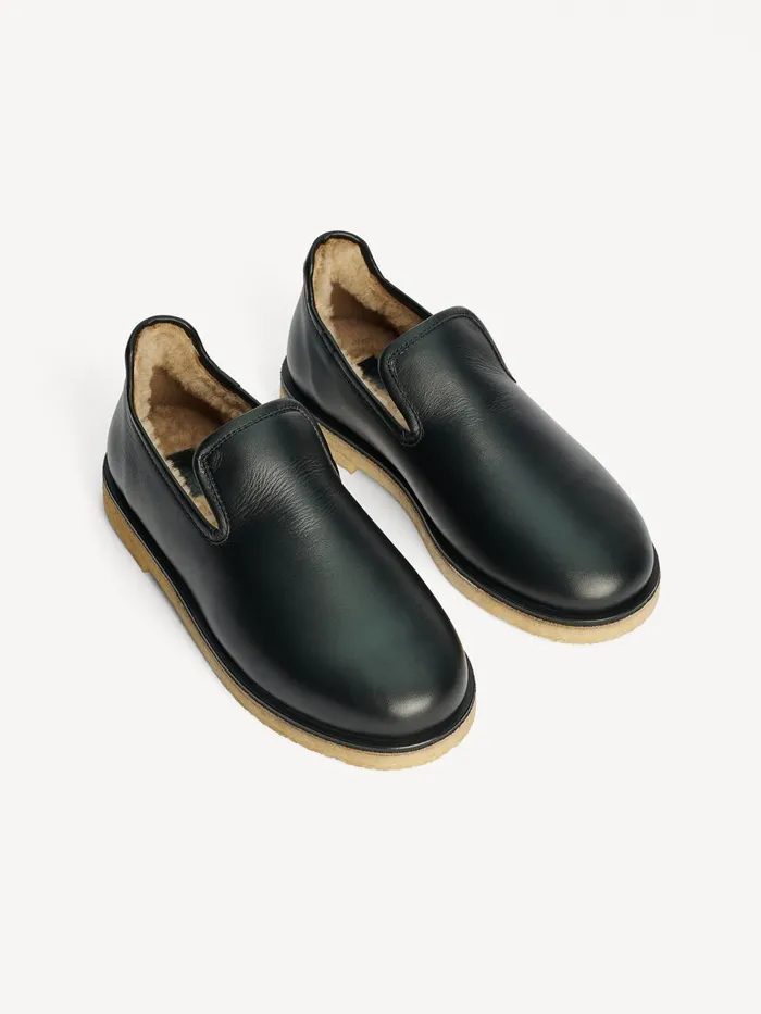 Shoes Women By Malene Birger Romine Leather Slippers Black