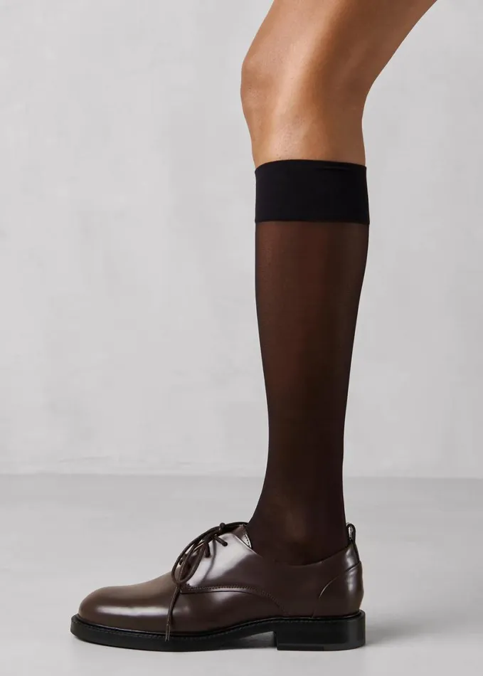 Shoes Women The Frankie Shop Alohas Langston Leather Oxfords 8211 Brown