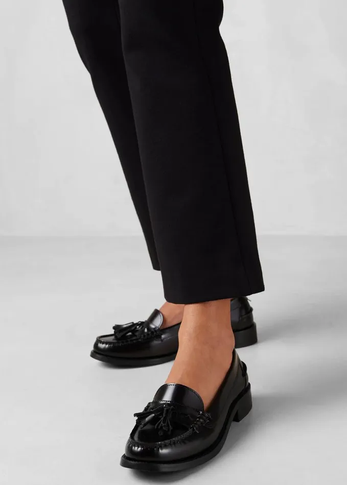 Shoes Women The Frankie Shop Alohas Terrane Leather Loafers 8211 Black