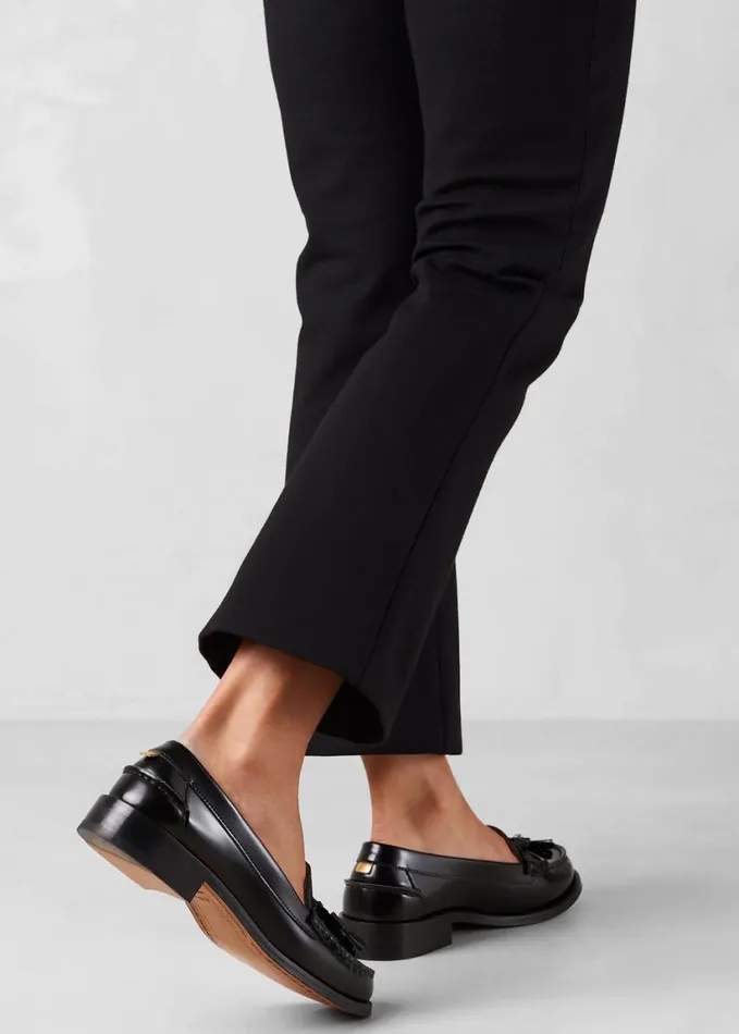 Shoes Women The Frankie Shop Alohas Terrane Leather Loafers 8211 Black