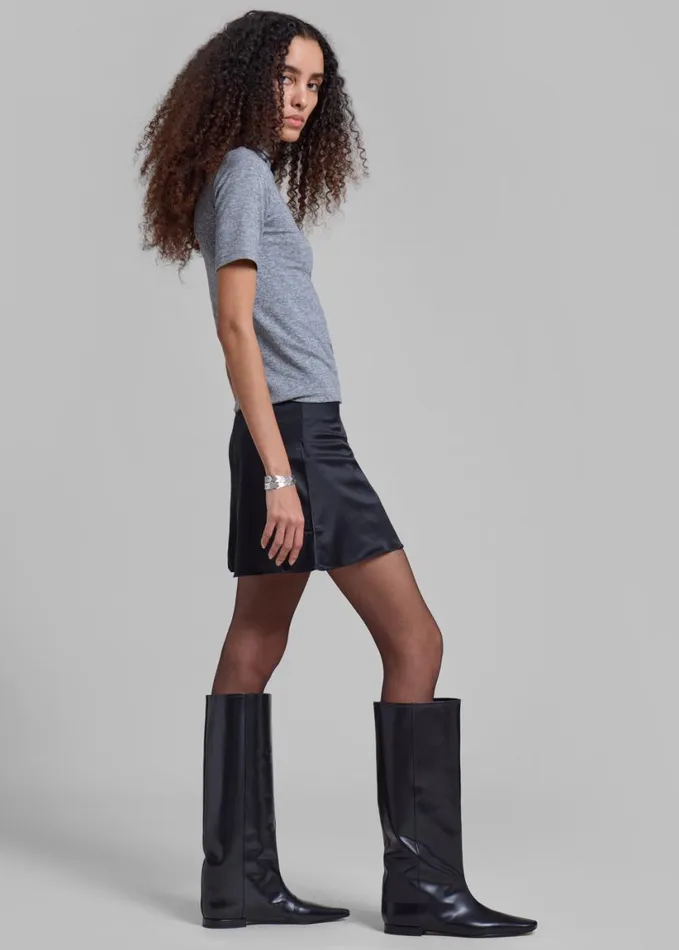 Shoes Women The Frankie Shop Loulou Studio Lirone High Boots 8211 Black
