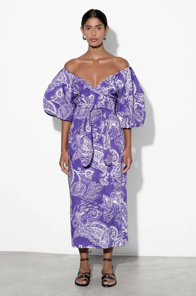 Shop Dresses Mara Hoffman Fila Dress Purple Shop Dresses Mara Hoffman Fila Dress Purple