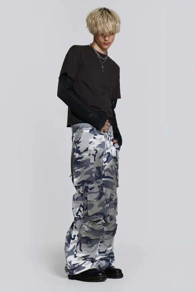 Siberia Camo Cargos Grey WomenMen Jaded London Colossus Jeans