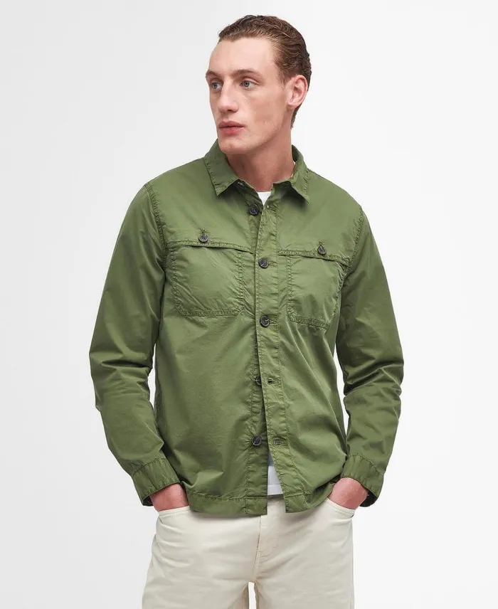 Sidlaw Overshirt Fossil Men Barbour Overshirts