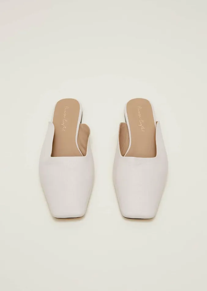 Slip On Mule Shoe Ivory Women Phase Eight Flats