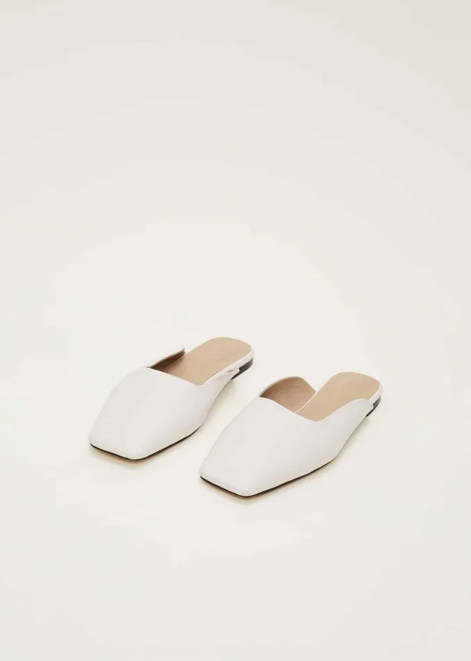 Slip On Mule Shoe Ivory Women Phase Eight Flats
