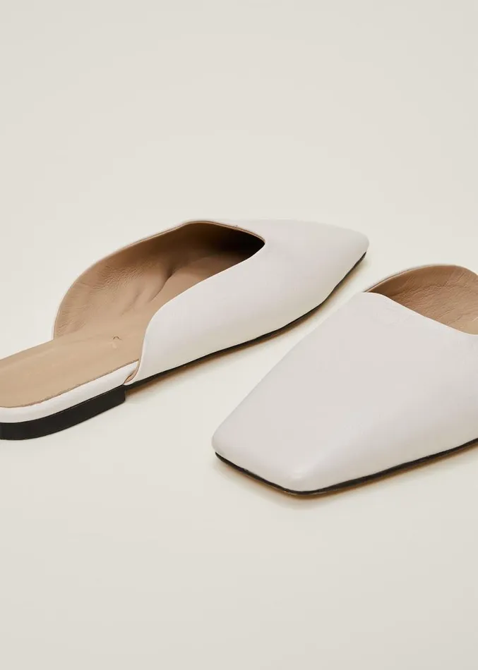 Slip On Mule Shoe Ivory Women Phase Eight Flats
