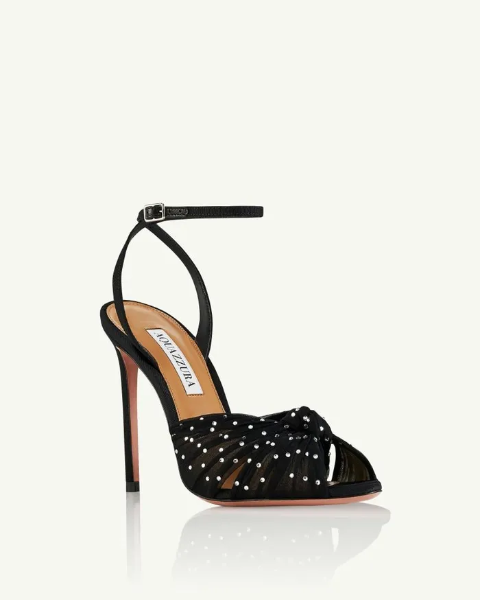 Slow Kisses Sandal 105 Black Women Aquazzura Sandals