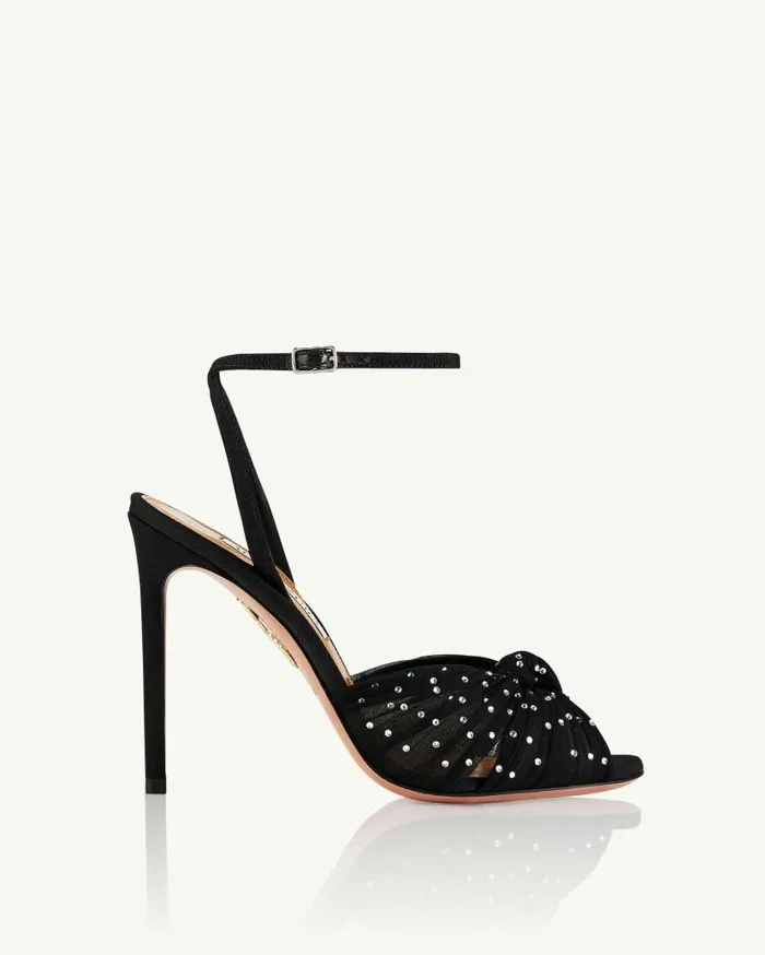 Slow Kisses Sandal 105 Black Women Aquazzura Sandals Slow Kisses Sandal 105 Black Women Aquazzura Sandals