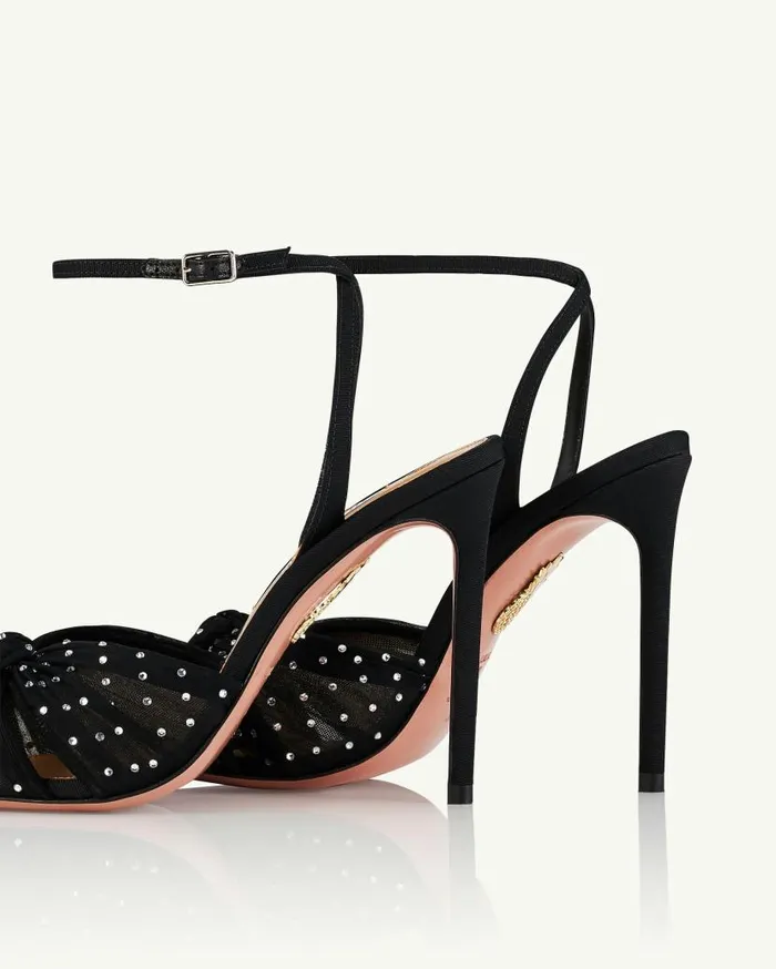Slow Kisses Sandal 105 Black Women Aquazzura Sandals Slow Kisses Sandal 105 Black Women Aquazzura Sandals