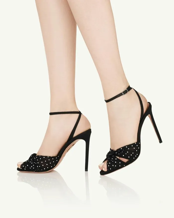 Slow Kisses Sandal 105 Black Women Aquazzura Sandals Slow Kisses Sandal 105 Black Women Aquazzura Sandals