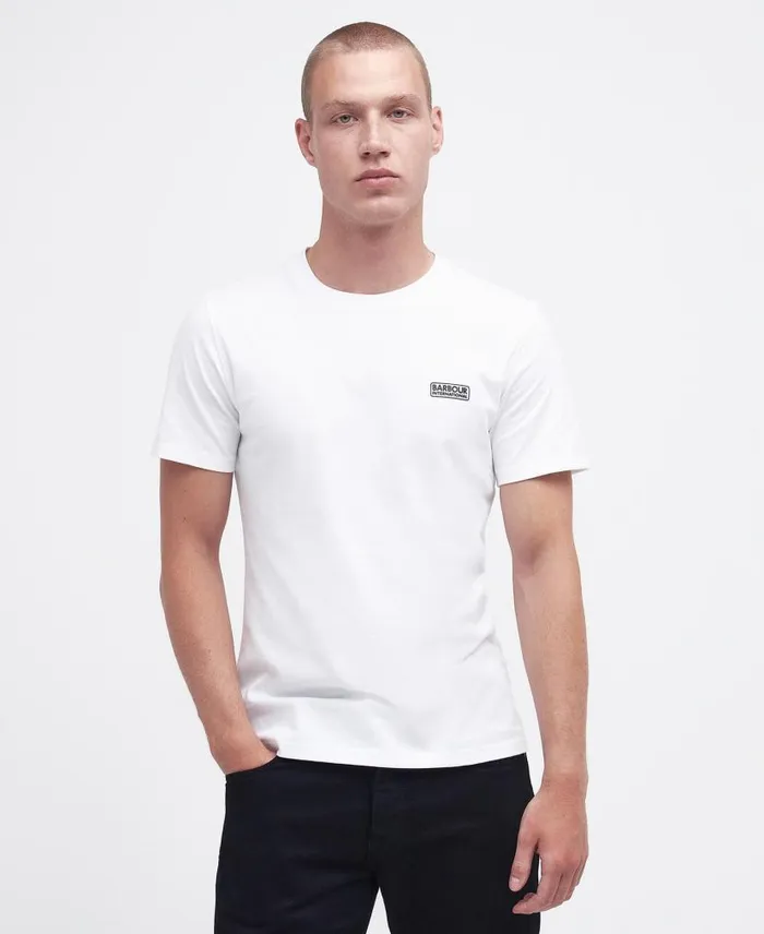 Small Logo TShirt Classic Whiteclassic Black Men Barbour TShirts
