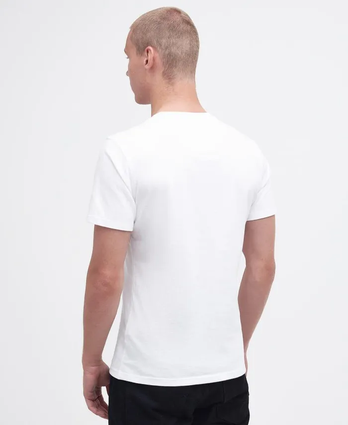 Small Logo TShirt Classic Whiteclassic Black Men Barbour TShirts