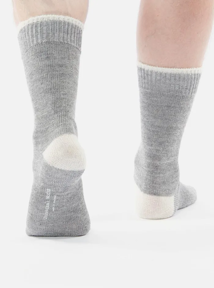 Socks Men Universal Works Universal Works Alpaca Sock In Grey Marl Alpaca Wool