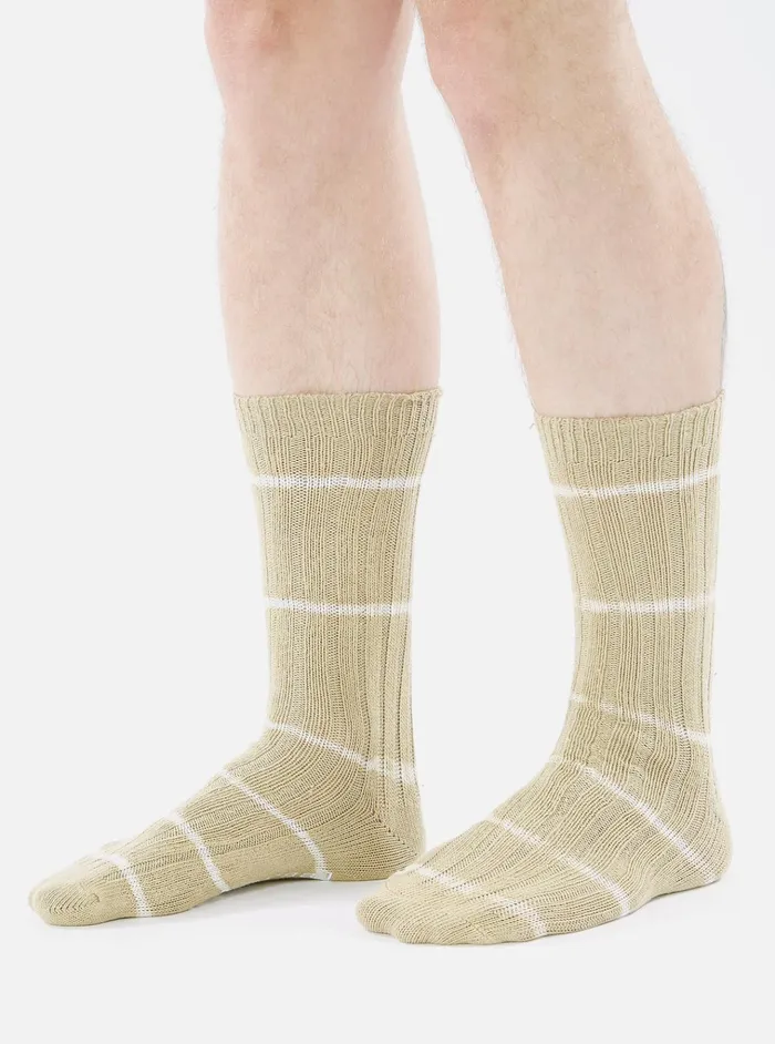 Socks Men Universal Works Universal Works Slub Sock In Dark Sand Tie Dye Knit Socks Men Universal Works Universal Works Slub Sock In Dark Sand Tie Dye Knit