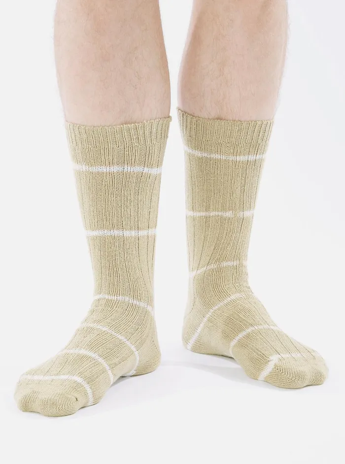 Socks Men Universal Works Universal Works Slub Sock In Dark Sand Tie Dye Knit Socks Men Universal Works Universal Works Slub Sock In Dark Sand Tie Dye Knit