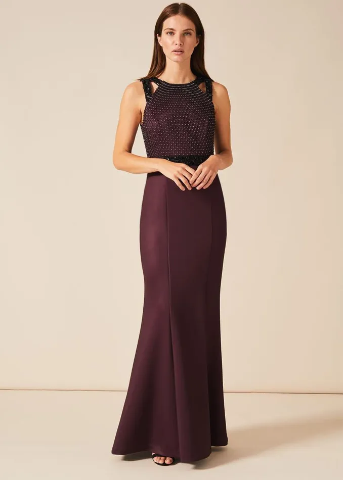 Sofia Beaded Bodice Dress Port Women Phase Eight Dresses