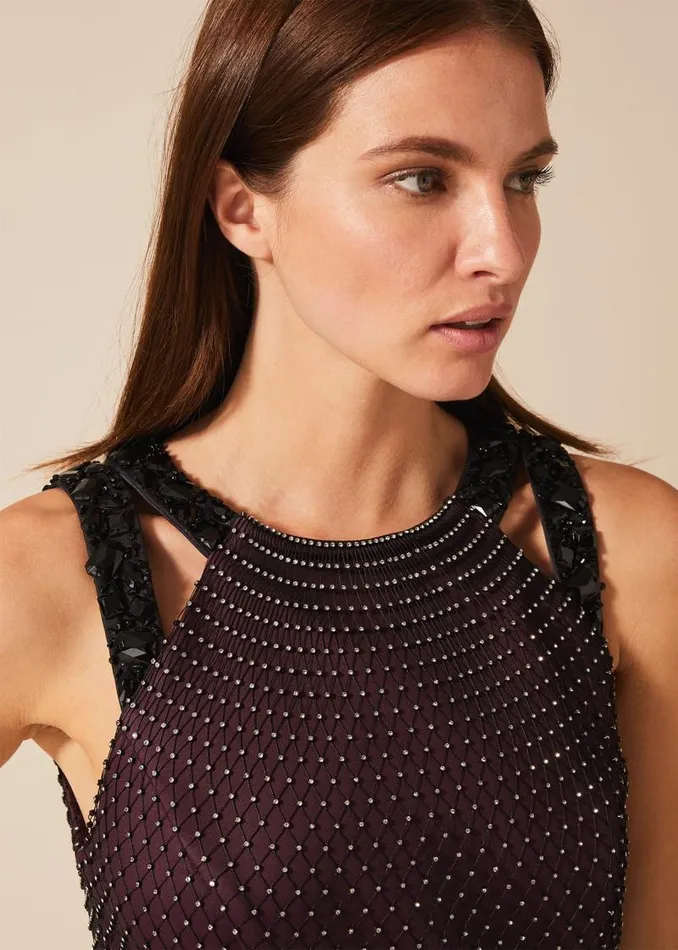 Sofia Beaded Bodice Dress Port Women Phase Eight Dresses