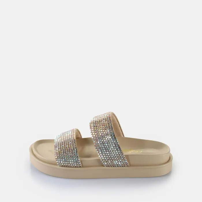 Sol Tss Glam Cream Buffalo Sandals and Slides