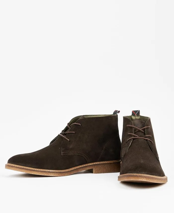 Sonoran Desert Boots Black Suede Men Barbour Boots