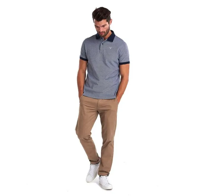 Sports Polo Mix Shirt Chambray Men Barbour Polo Shirts