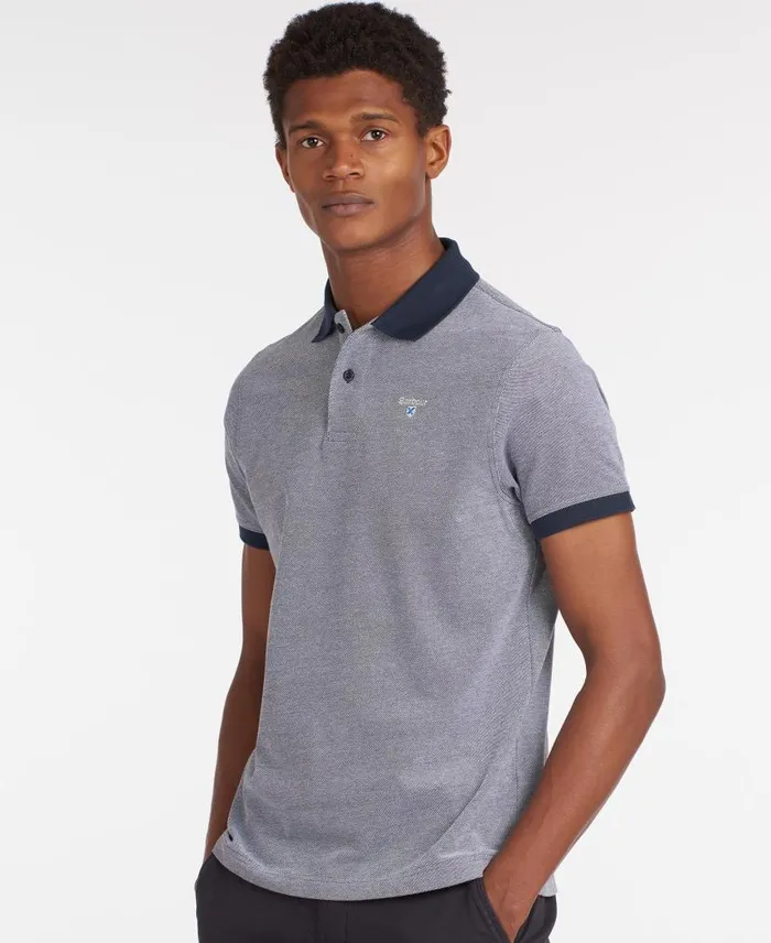 Sports Polo Mix Shirt Chambray Men Barbour Polo Shirts