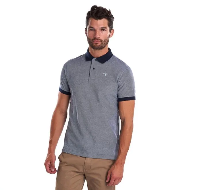 Sports Polo Mix Shirt Chambray Men Barbour Polo Shirts